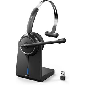 LEVN Bluetooth Wireless Headset Mic Charging Base USB Dongle Noise Cancelling‎